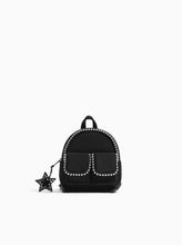 Load image into Gallery viewer, STUDDED BLACK MINI BACKPACK