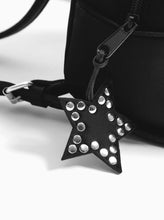 Load image into Gallery viewer, STUDDED BLACK MINI BACKPACK