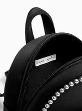 Load image into Gallery viewer, STUDDED BLACK MINI BACKPACK