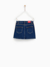 Load image into Gallery viewer, DENIM SKIRT WITH TAPING