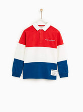 Load image into Gallery viewer, EMBROIDERED THREE-TONE POLO SHIRT