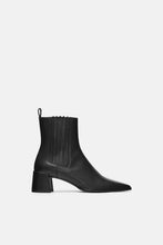 Load image into Gallery viewer, LEATHER HIGH-HEEL ANKLE BOOTS