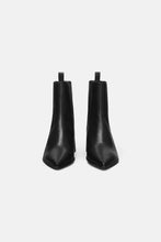 Load image into Gallery viewer, LEATHER HIGH-HEEL ANKLE BOOTS