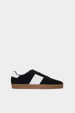 Load image into Gallery viewer, BLACK LEATHER PLIMSOLLS