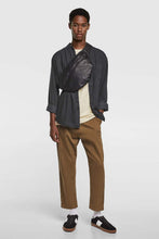 Load image into Gallery viewer, BLACK LEATHER PLIMSOLLS