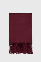 Load image into Gallery viewer, PLAIN SCARF WITH FRINGING