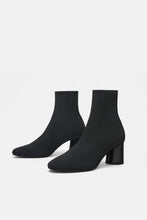 Load image into Gallery viewer, FABRIC HIGH HEEL ANKLE BOOTS