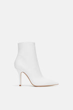 Load image into Gallery viewer, LEATHER STILETTO-HEEL ANKLE BOOTS