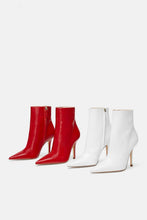 Load image into Gallery viewer, LEATHER STILETTO-HEEL ANKLE BOOTS