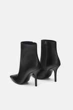 Load image into Gallery viewer, LEATHER STILETTO-HEEL ANKLE BOOTS