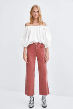Load image into Gallery viewer, WIDE-LEG, HI-RISE COLOURED JEANS