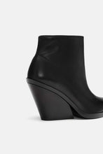 Load image into Gallery viewer, LEATHER WEDGE ANKLE BOOTS