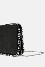 Load image into Gallery viewer, STUDDED BLACK CROSSBODY BAG