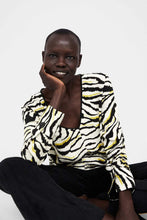 Load image into Gallery viewer, OVERSIZED ZEBRA PRINT BLOUSE