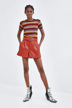 Load image into Gallery viewer, FAUX LEATHER BERMUDA SHORTS